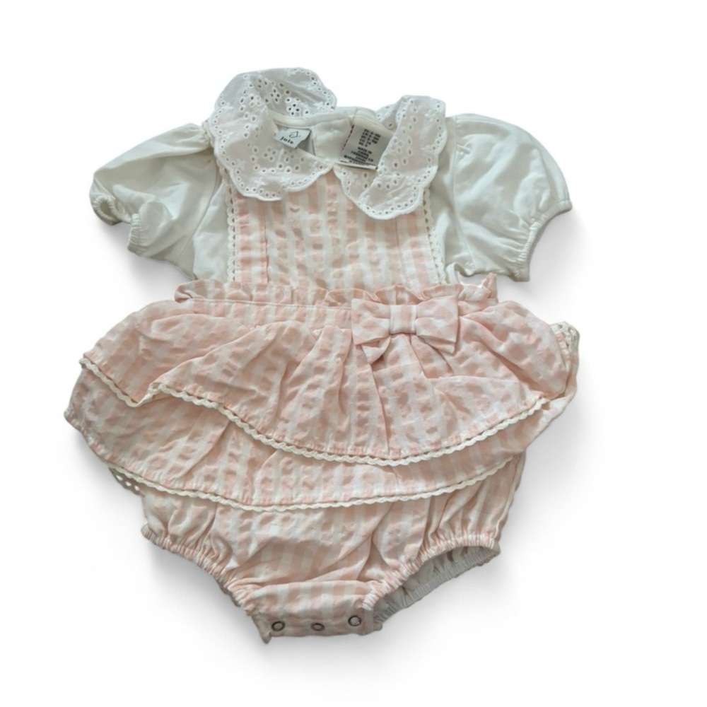 Pink and White Baby Romper